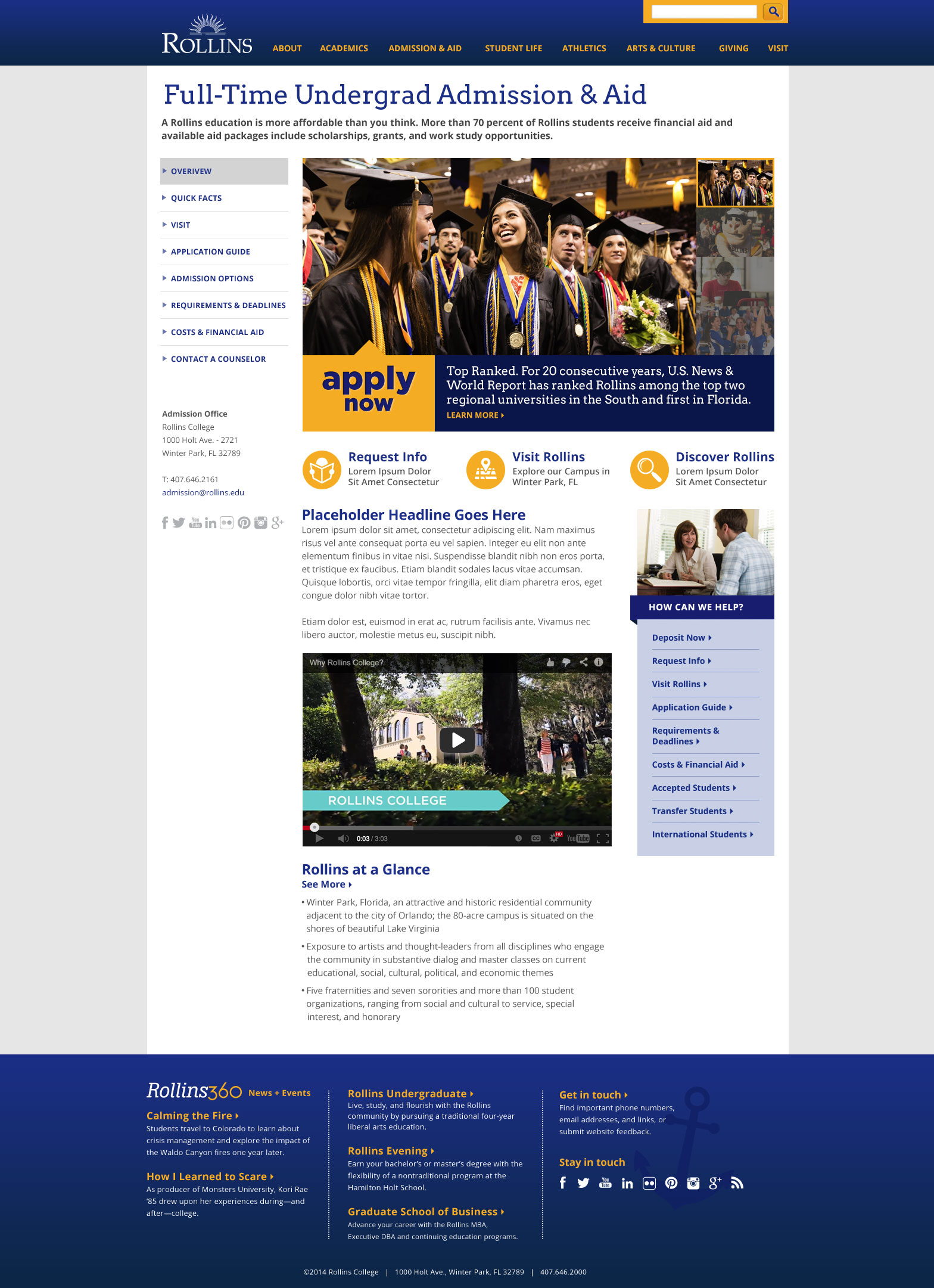rollins college admissions landing