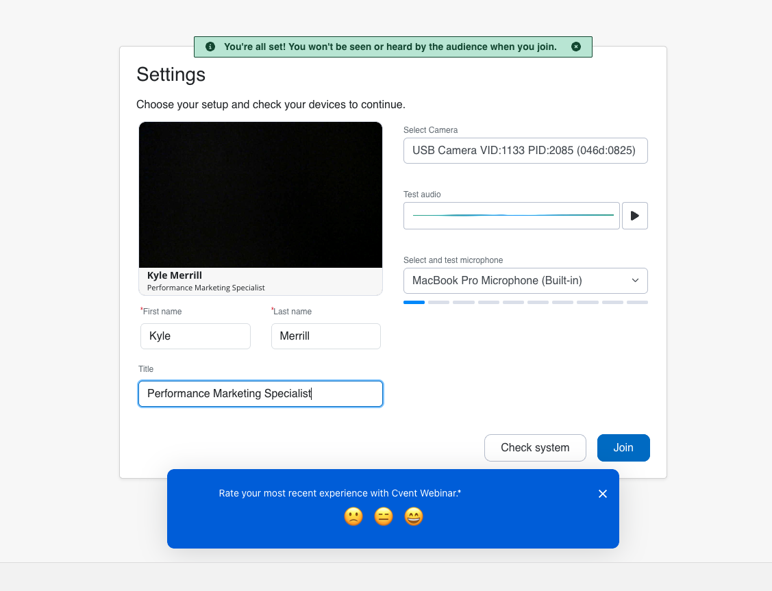 screenshot of Speaker view in CUC26 Attendee Hub