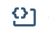 Icon showing the option to insert a snippet, featuring a gear and star symbol.