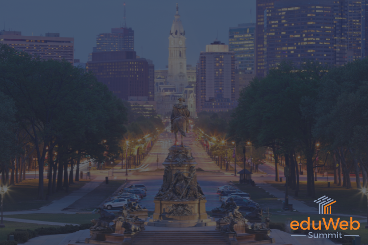 eduSummit logo on top of image of philadelphia