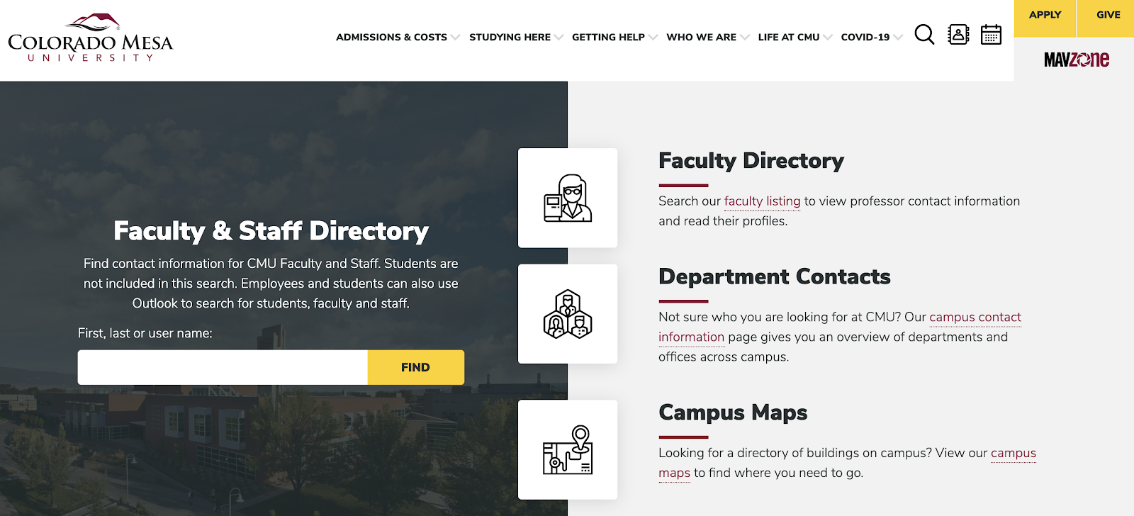 Faculty and staff directory