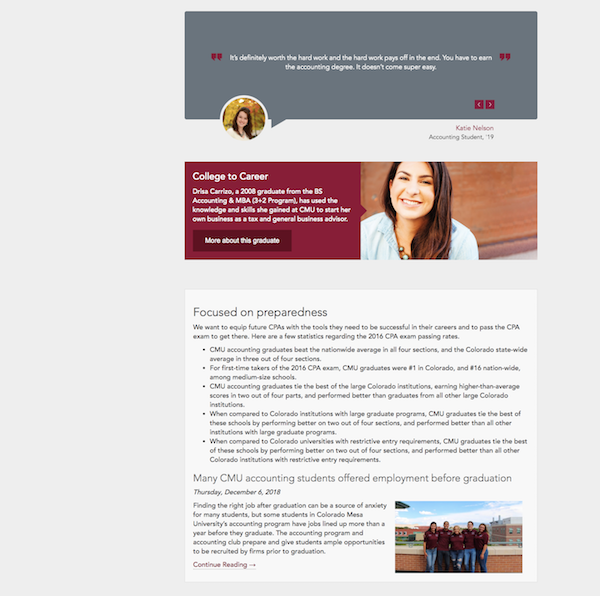 Colorado Mesa University program page