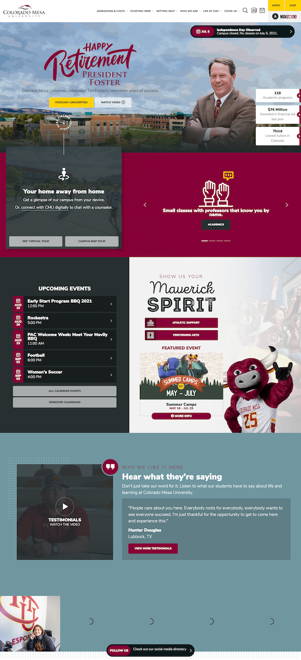 Colorado Mesa's new site