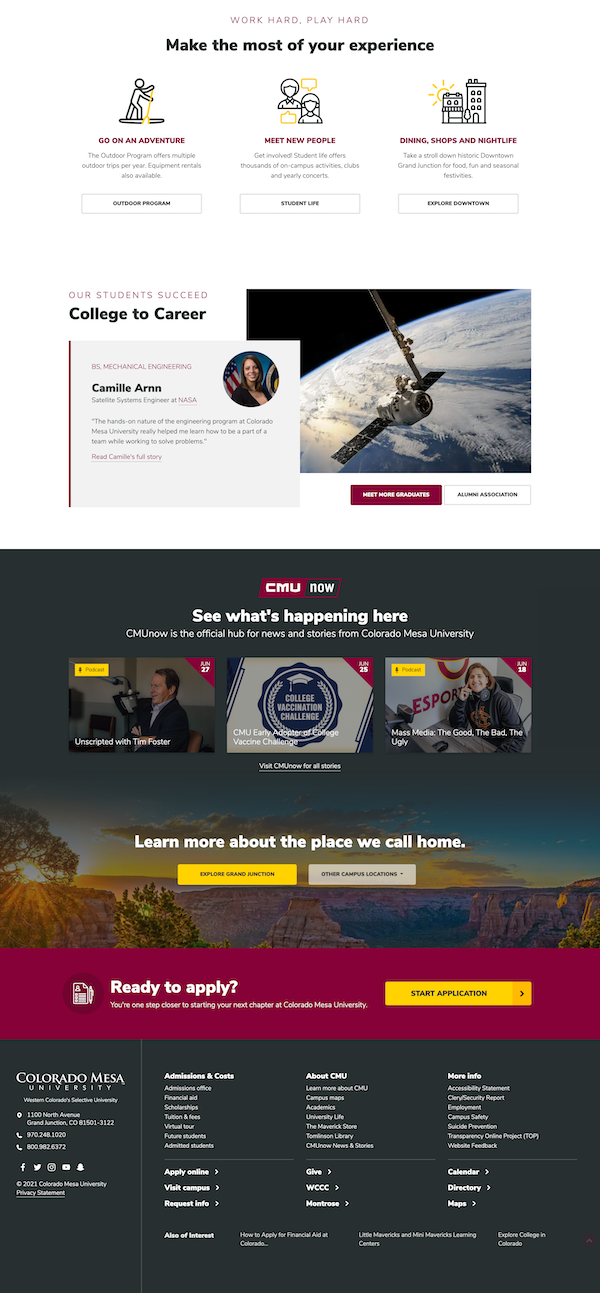 Colorado Mesa's new site