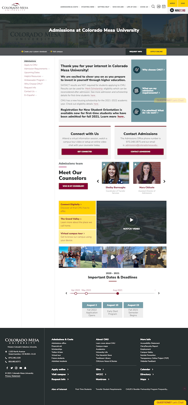 Colorado Mesa's new site