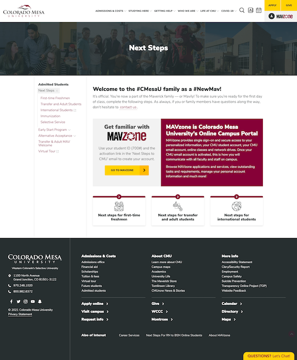 Colorado Mesa's new site