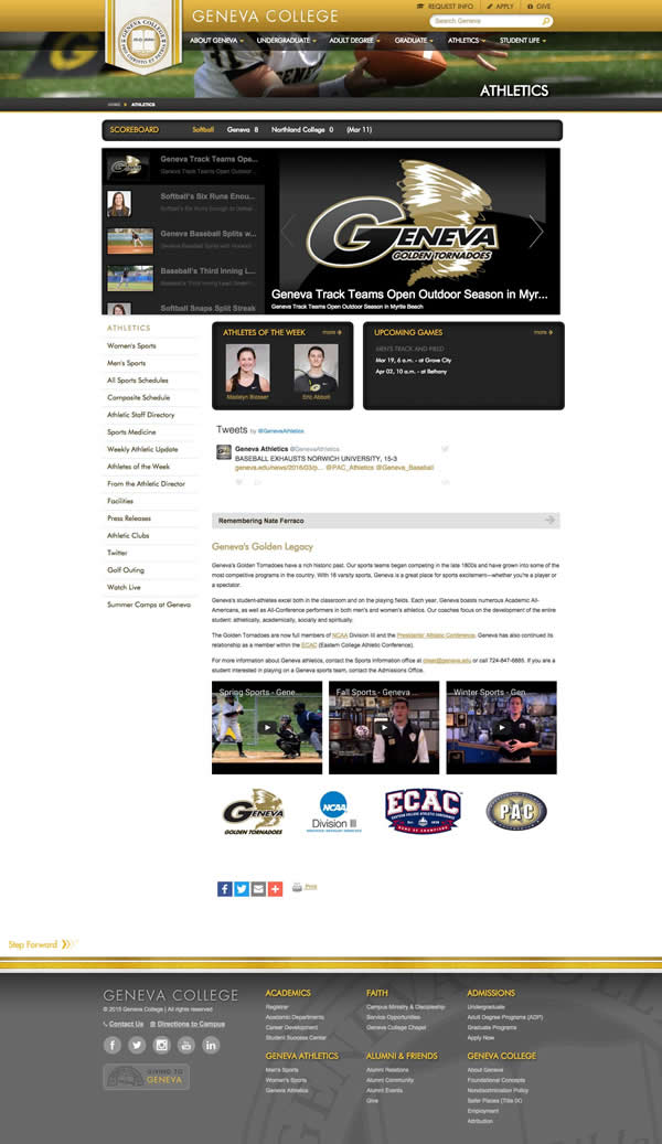 Geneva College Athletics