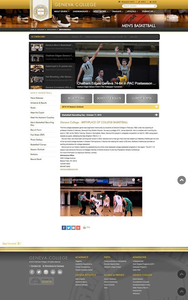 Geneva College Athletics