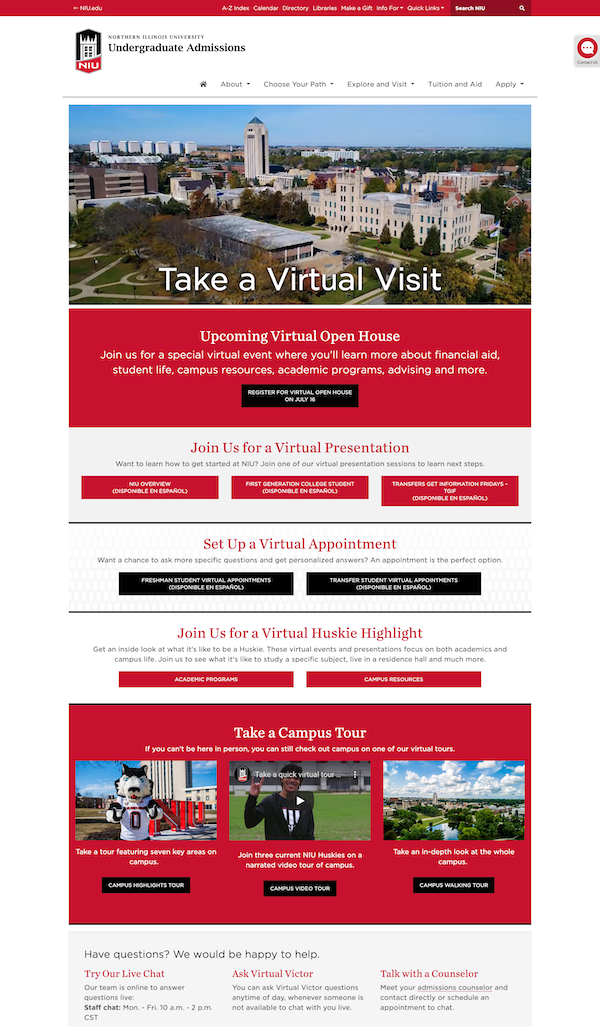 Northern Illinois University virtual visit