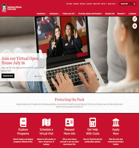 Northern Illinois University homepage