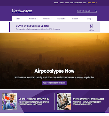 Northwestern's new site