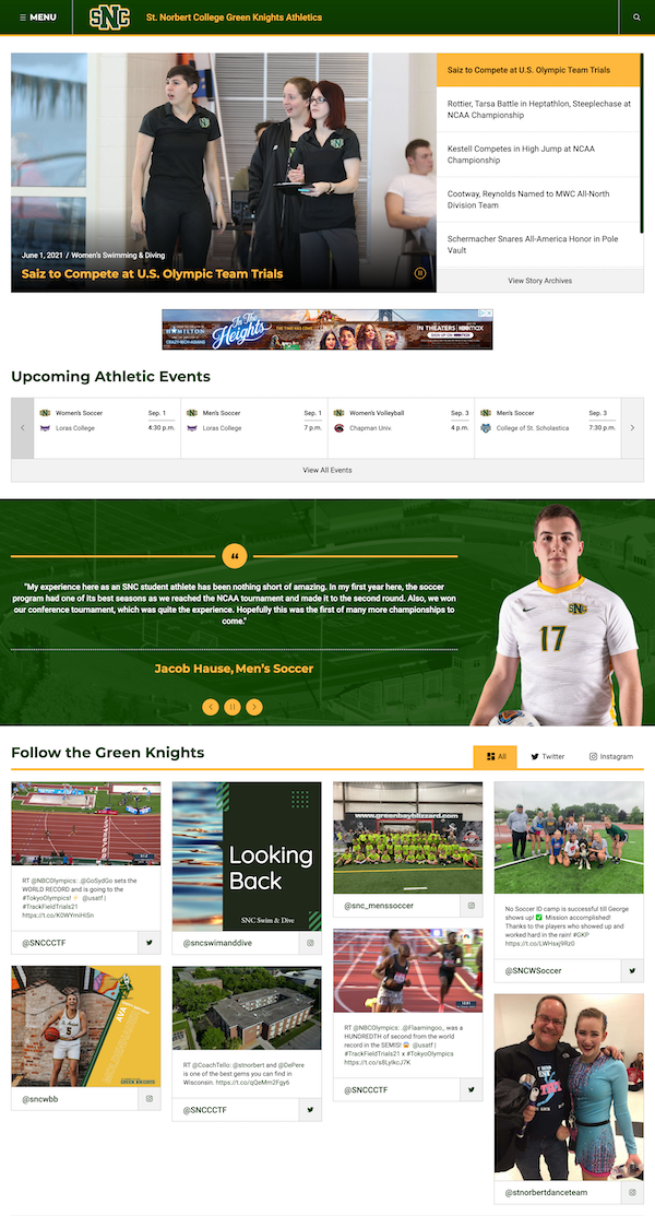 St. Norbert's Athletics Site