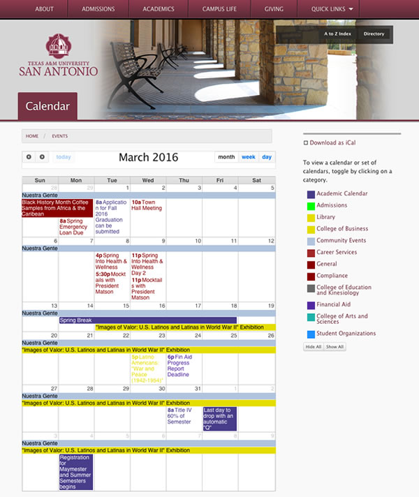 Texas A&M University San Antonio Calendar