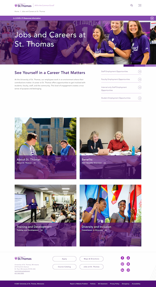 University of St. Thomas careers