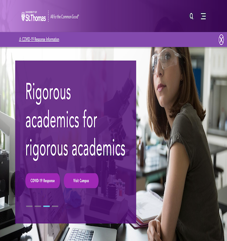 University of St. Thomas homepage