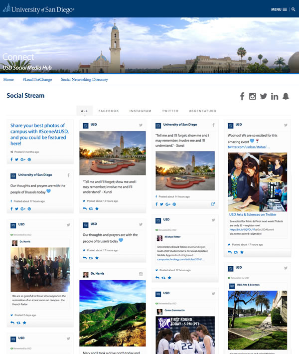 University of San Diego Social Hub