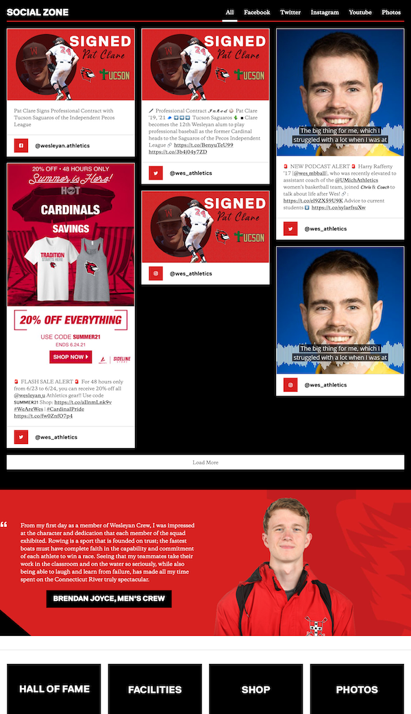 Wesleyan University Athletics Site