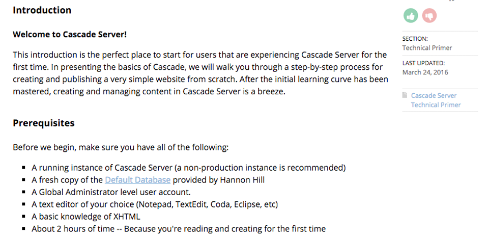 Cascade CMS Primer